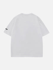 T-Shirt mit Blitz-Skelett-Print