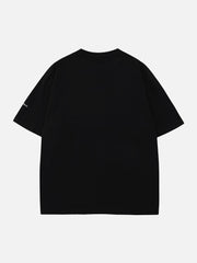 T-Shirt mit Blitz-Skelett-Print