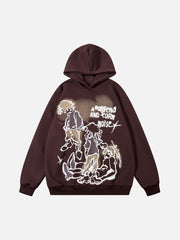 Line Character Print Hoodie