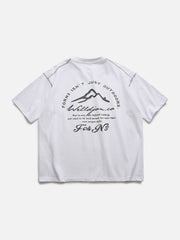 T-Shirt mit „Line Mountain“-Buchstaben-Print
