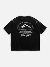 T-Shirt mit „Line Mountain“-Buchstaben-Print