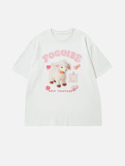 T-Shirt mit Dessert-Print von Little Lamb