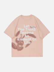 T-Shirt mit lebhaftem Kaninchen-Silhouette-Muster