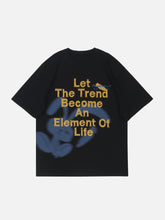 T-Shirt mit lebhaftem Kaninchen-Silhouette-Muster