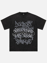 T-Shirt mit lustigem Logo-Aufdruck des englischen Alphabets