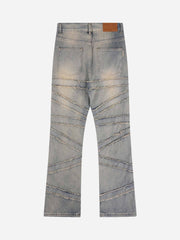 Loose Wide Leg Cat Whisker Jeans - 1809
