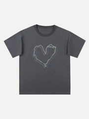 T-Shirt mit Love Lines-Print