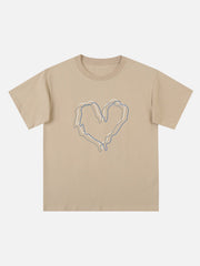 T-Shirt mit Love Lines-Print