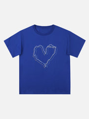 T-Shirt mit Love Lines-Print