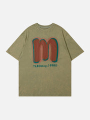 M Foam Printing Washed Tee