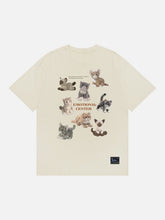 T-Shirt mit Katzen-Print