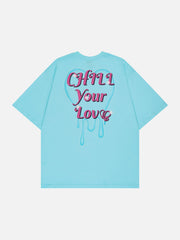 Melt Heart Element Buchstaben T-Shirt