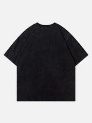 T-Shirt mit Meteoriten-Flammen-Print