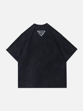 Meliertes T-Shirt mit Graffiti-Print