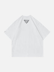 Meliertes T-Shirt mit Graffiti-Print