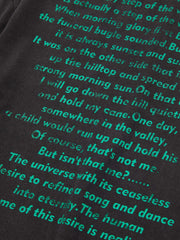 T-Shirt mit meliertem Buchstaben-Print und Used-Look