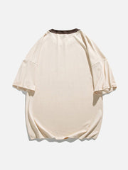 T-Shirt mit Berg-Camping-Print