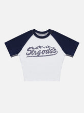 T-Shirt mit Berg-Buchstaben-Print