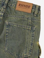 Multi-Pocket Workwear Loose Jeans - 1789
