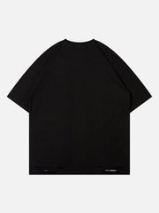 T-Shirt mit Halskette und Blitz-Print