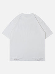 T-Shirt mit Halskette und Blitz-Print