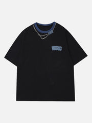 Halskette Einfarbiges T-Shirt