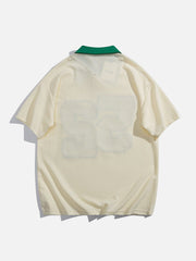 Poloshirt mit aufgesticktem Stern-Patch Nr. 52