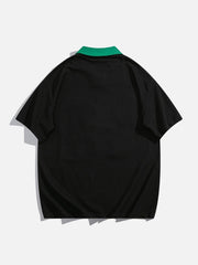 Poloshirt mit aufgesticktem Stern-Patch Nr. 52