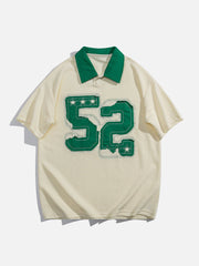 Poloshirt mit aufgesticktem Stern-Patch Nr. 52