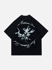 T-Shirt mit obskurer Monster-Grafik