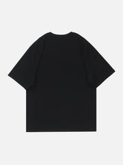 T-Shirt mit Ölgemälde-Elementen-Print