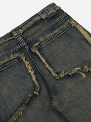 Old Raw Hem Straight Leg Micro Flare Jeans - 1960