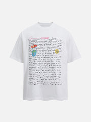 Originelles Nischen-T-Shirt mit interessantem Buchstabendruckdesign
