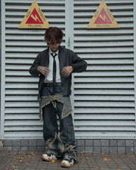 Patch Embroidered Straight-leg Jeans - 1572