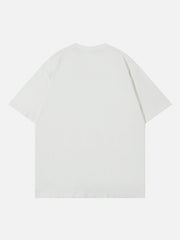 T-shirt à imprimé fantôme avec broderie patch