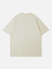 T-shirt imprimé lapin avec broderie patch