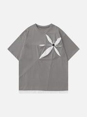 Patchwork 3D Dimensional Design Tee