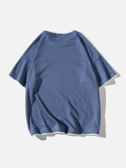 T-shirt à imprimé alphabet patchwork