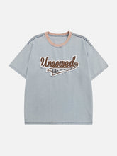 T-shirt en jean patchwork