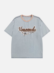 T-shirt en jean patchwork