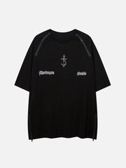 T-shirt à imprimé patchwork