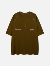 T-shirt à imprimé patchwork