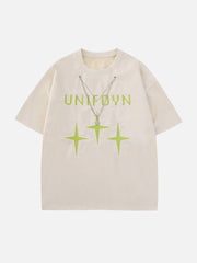 Patchwork Star Chain Decoration Tee