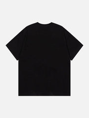 T-shirt à imprimé étoiles patchwork