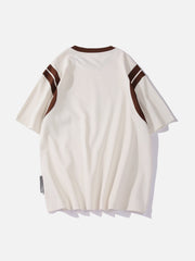 T-shirt à rayures patchwork