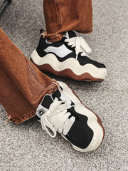 Chaussures patchwork à semelles épaisses et dissolvantes