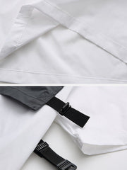 T-shirt à capuche avec gilet patchwork