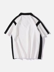 Polo zippé patchwork