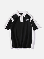 Polo zippé patchwork