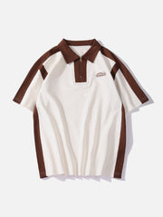 Polo zippé patchwork